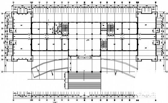 6层现代风格对称型办公楼建筑CAD施工图纸 - 2