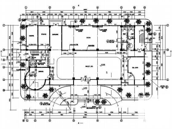 6层现代风格简洁型办公楼建筑施工CAD图纸 - 1