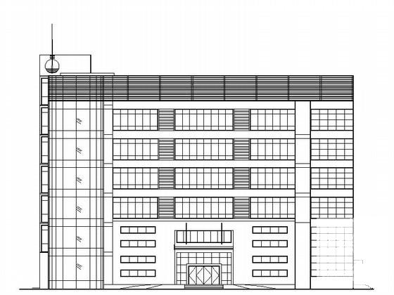 6层现代风格简洁型办公楼建筑施工CAD图纸 - 3