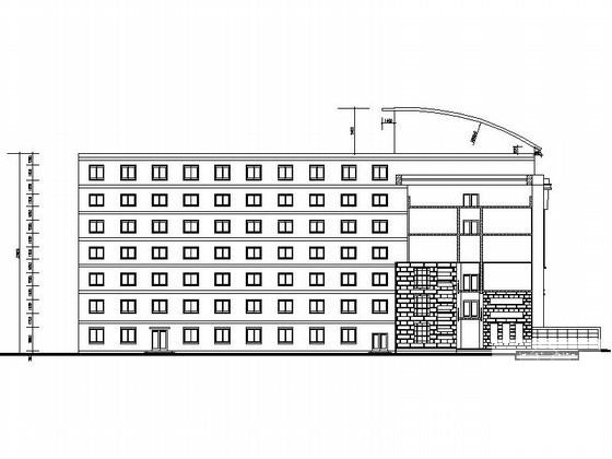 6层小型办公楼建筑方案设计CAD图纸 - 1