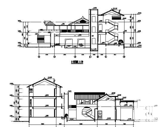 2层中式风格庭院式办公楼建筑施工方案(21张图纸) - 1