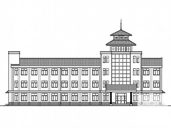 3层新古典欧陆风格综合楼建筑施工CAD图纸（效果图纸） - 1