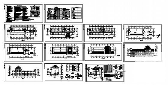 3层新古典欧陆风格综合楼建筑施工CAD图纸（效果图纸） - 4