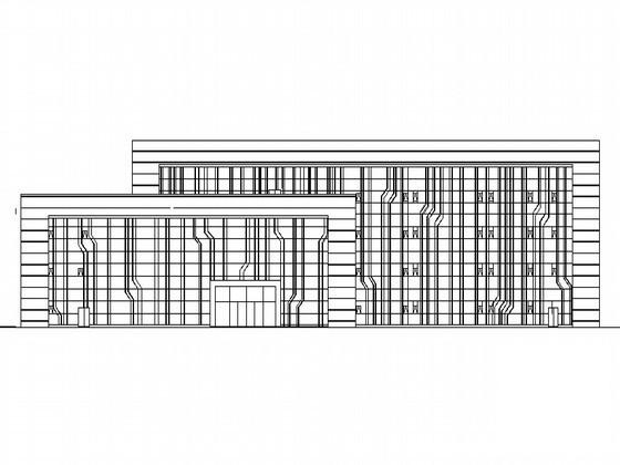 电力公司现代风格4层框架结构办公楼建筑施工CAD图纸 - 1