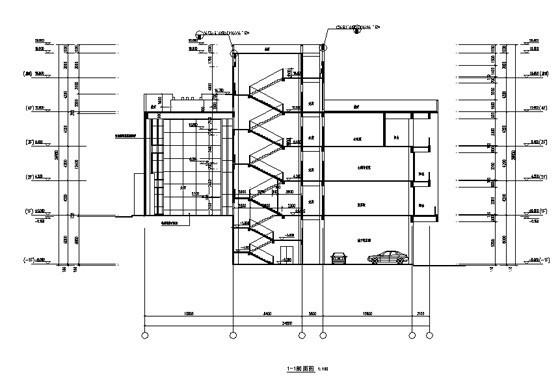 电力公司现代风格4层框架结构办公楼建筑施工CAD图纸 - 2