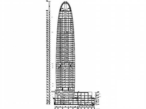 网络公司现代风格39层办公楼建筑CAD施工图纸 - 5