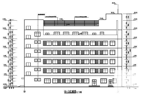 现代风格6层框架结构办公楼建筑施工CAD图_框架结构 - 2