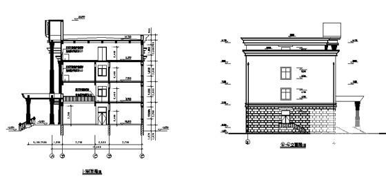 计划生育综合服务站建筑扩初CAD图_砌体结构欧陆风格 - 2