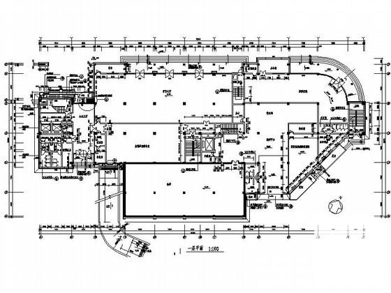 银行行政办公楼建筑CAD施工图_欧陆风格 - 1