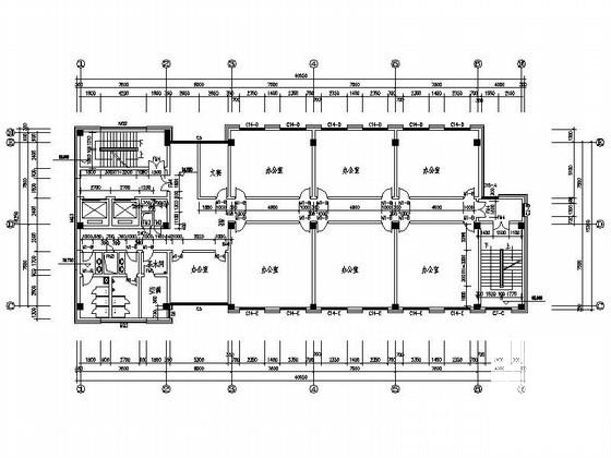 银行行政办公楼建筑CAD施工图_欧陆风格 - 2