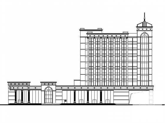 银行行政办公楼建筑CAD施工图_欧陆风格 - 3