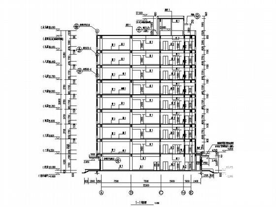 现代风格基地研发中心办公楼建筑施工CAD图 - 3