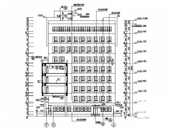 现代风格基地研发中心办公楼建筑施工CAD图 - 4