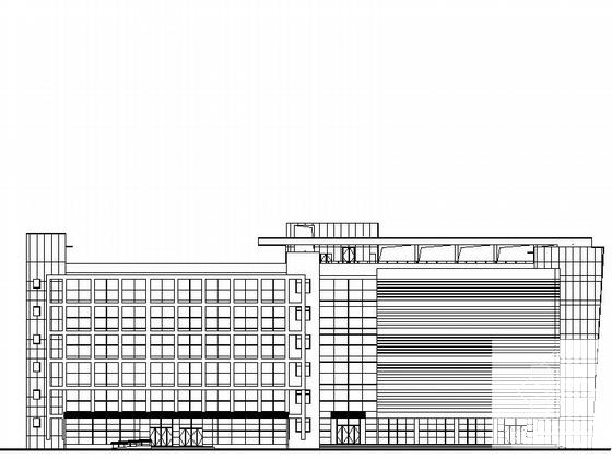 6层现代风格企业办公楼建筑施工套CAD图纸 - 4