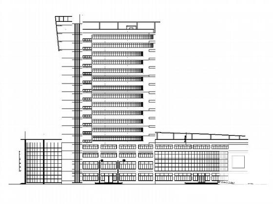14层办公楼建筑CAD施工图纸 - 2