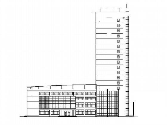14层办公楼建筑CAD施工图纸 - 3