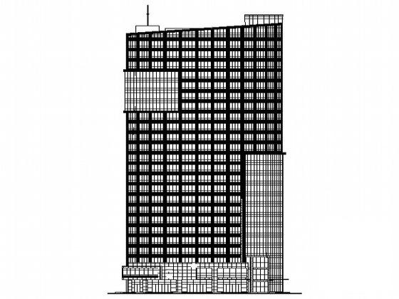 24层现代风格办公楼建筑施工CAD图纸（效果图纸及节能设计表） - 5