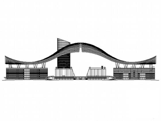 5层现代风格城市民中心框架结构综合楼建筑施工CAD图纸 - 4