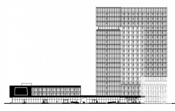 19层现代风格办公楼幕墙建筑施工CAD图纸（含人防地下室,22张图纸） - 2