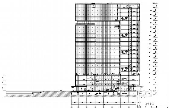 19层现代风格办公楼幕墙建筑施工CAD图纸（含人防地下室,22张图纸） - 5