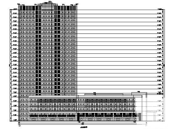 27层幕墙大厦建筑CAD施工图纸（带人防工程） - 2