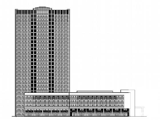 27层幕墙大厦建筑CAD施工图纸（带人防工程） - 3