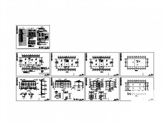 3层小型办公楼建筑方案设计图纸(9张cad) - 2