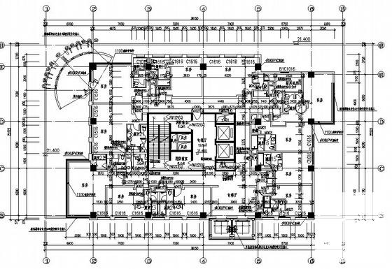 18层现代风格框剪结构大厦内外装修工程建筑结构CAD施工图纸 - 1
