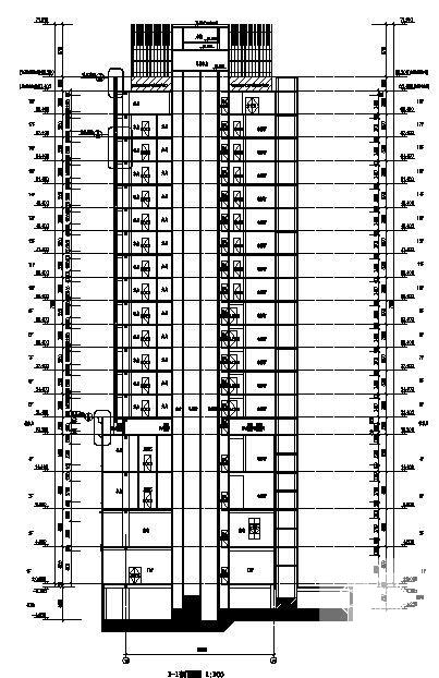 18层现代风格框剪结构大厦内外装修工程建筑结构CAD施工图纸 - 4