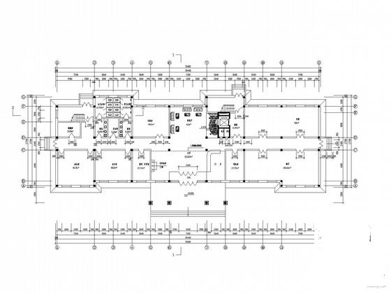 5层框架结构综合楼建筑结构CAD施工图纸 - 2