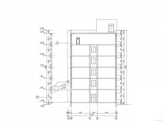 5层框架结构综合楼建筑结构CAD施工图纸 - 3