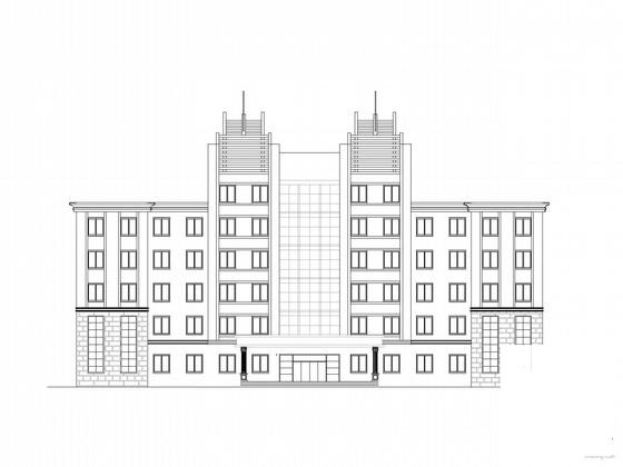 5层框架结构综合楼建筑结构CAD施工图纸 - 4