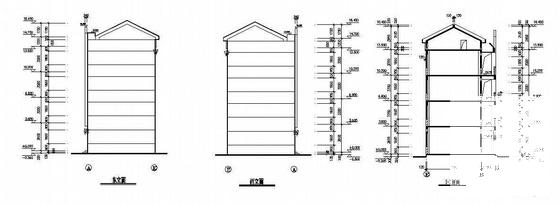 4层中式风格砖混结构办公楼建筑结构水电CAD施工图纸 - 1