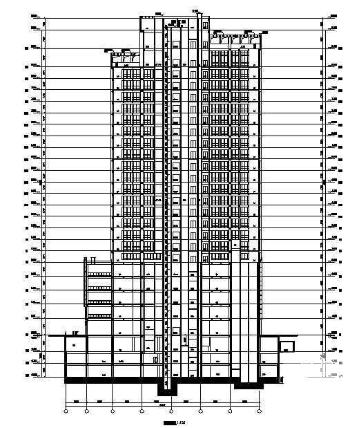 24层现代风格国际大厦建筑CAD施工图纸 - 1