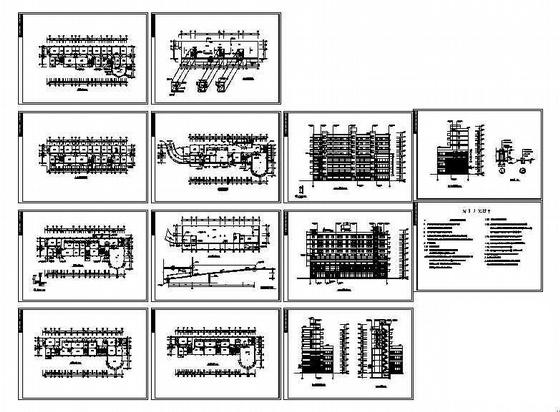 8层现代风格框架结构办公综合楼建筑施工方案(13张图纸) - 2