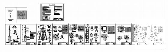 现代风格30米仿东方明珠式不锈钢工艺塔建筑施工CAD图纸 - 3