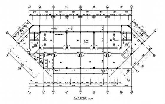 6层现代风格沿街商务办公楼建筑结构CAD施工图纸 - 4