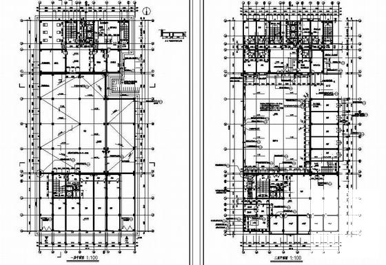 13层框架结构商用办公楼建筑施工CAD图纸（平屋顶） - 1