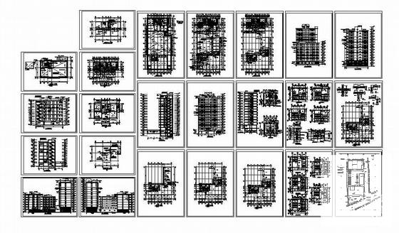 13层框架结构商用办公楼建筑施工CAD图纸（平屋顶） - 2