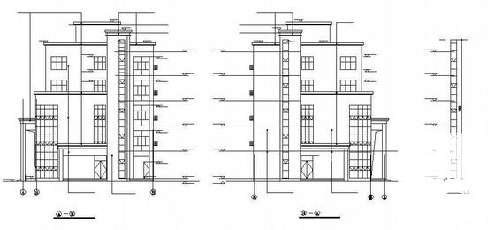 框架结构客服办公楼建筑施工CAD图纸 - 3