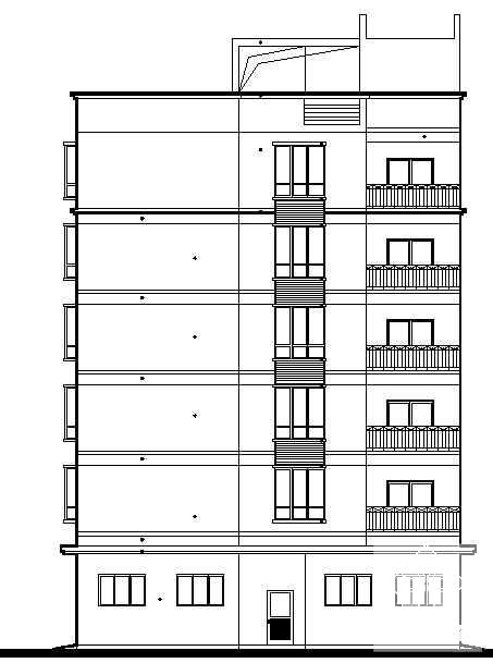 6层砖混结构环卫设施住宿办公综合楼建筑施工CAD图纸 - 4