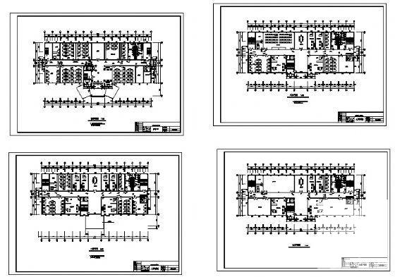 公司4层框剪结构办公大楼建筑装饰方案设计CAD图纸 - 3