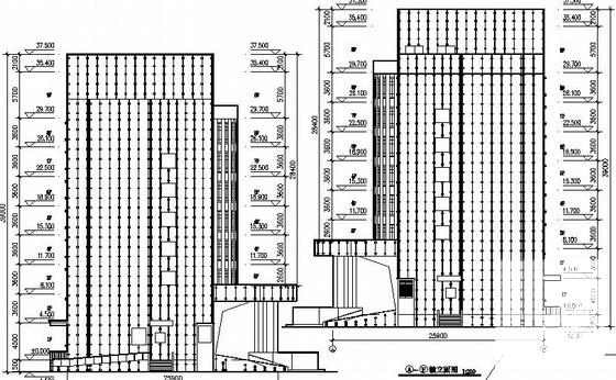 9层框架结构财政局办公大楼外墙面花岗岩石材幕墙工程建筑施工CAD图纸 - 4