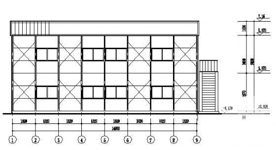2层组合活动板房建筑结构施工方案(15张图纸) - 1