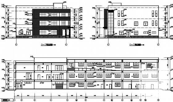 钢筋混凝土结构中学3层综合楼建筑CAD施工图纸 - 1