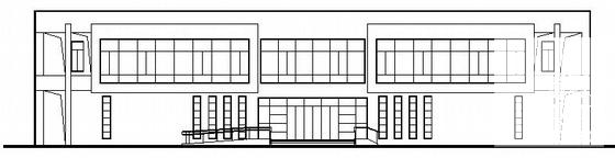 2层框架结构半圆型商业办公建筑CAD施工图纸 - 4