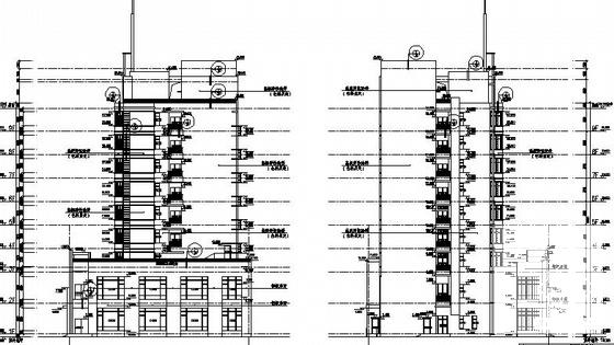 9层框架结构科技综合大楼建筑施工设计cad - 1
