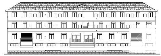 4层11米高框架结构办公综合楼建筑方案设计CAD图纸 - 2