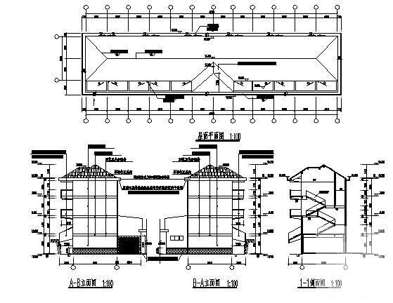 4层11米高框架结构办公综合楼建筑方案设计CAD图纸 - 3