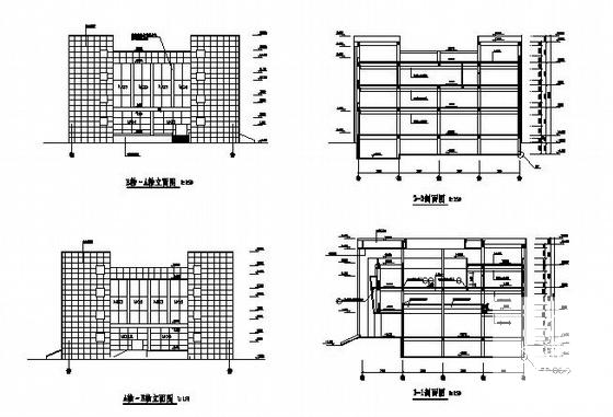 3层2000平方米框架结构综合用房建筑施工CAD图纸 - 2